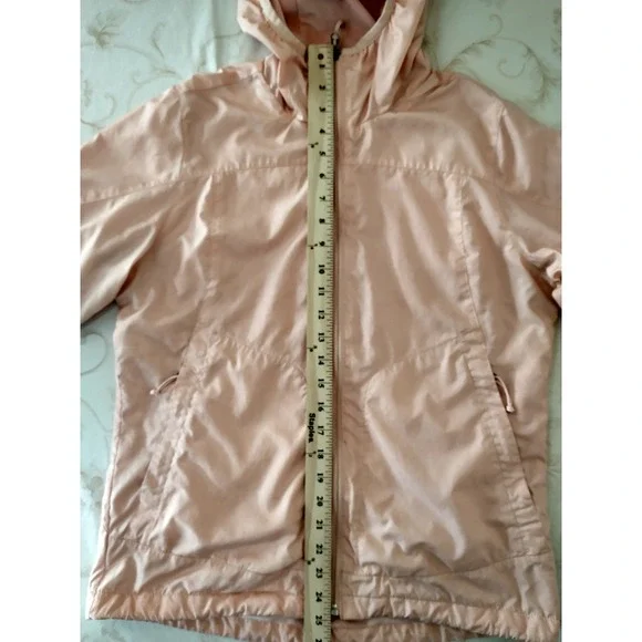 The North Face Womens WindWall CozyFleece Lined Hooded Jacket Peachy Pink Medium - Picture 15 of 16